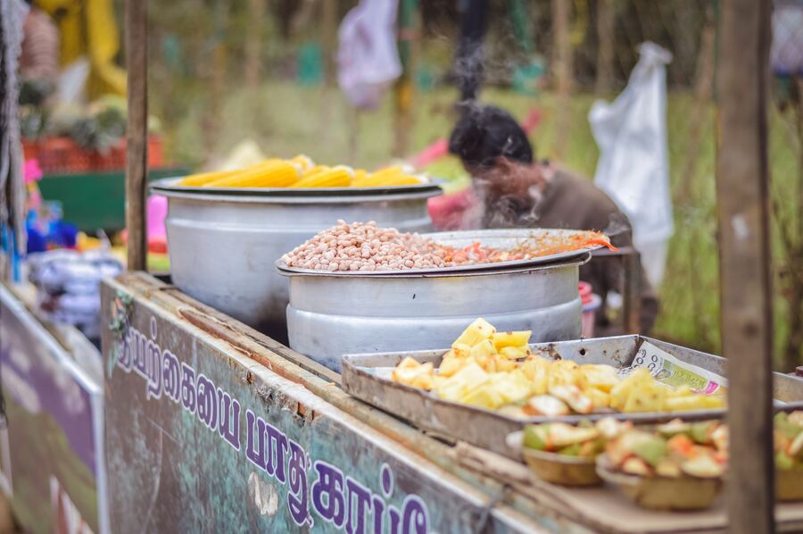 Street food stall in India