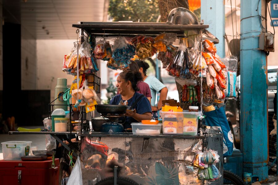 Street food vendor in Southeast Asia